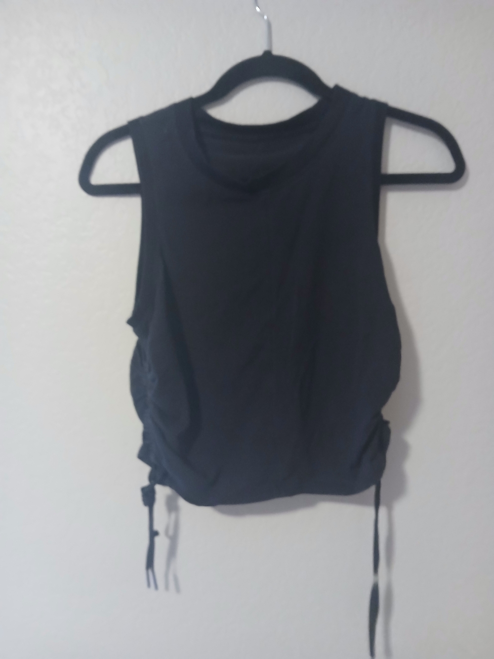 Women’s Black Lululemon Drawstring Tank Top